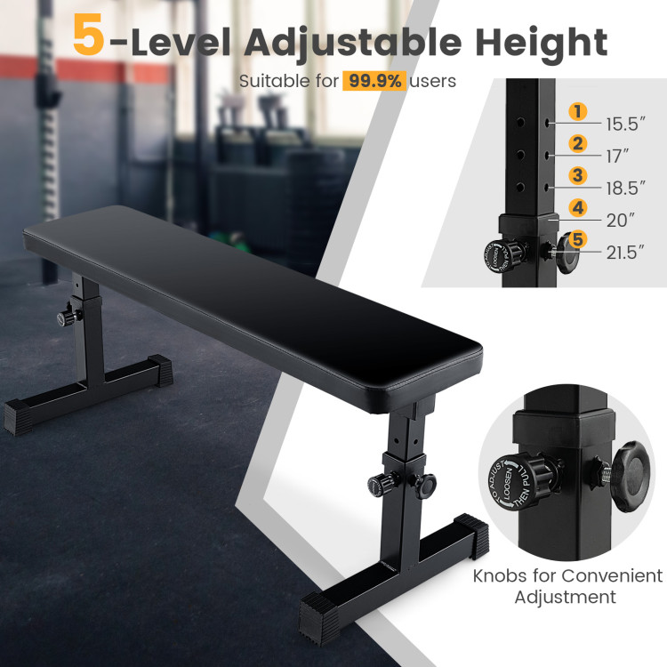 600 LBS Heavy Duty Weight Bench with 5-Level Adjustable HeightCostway Gallery View 7 of 10